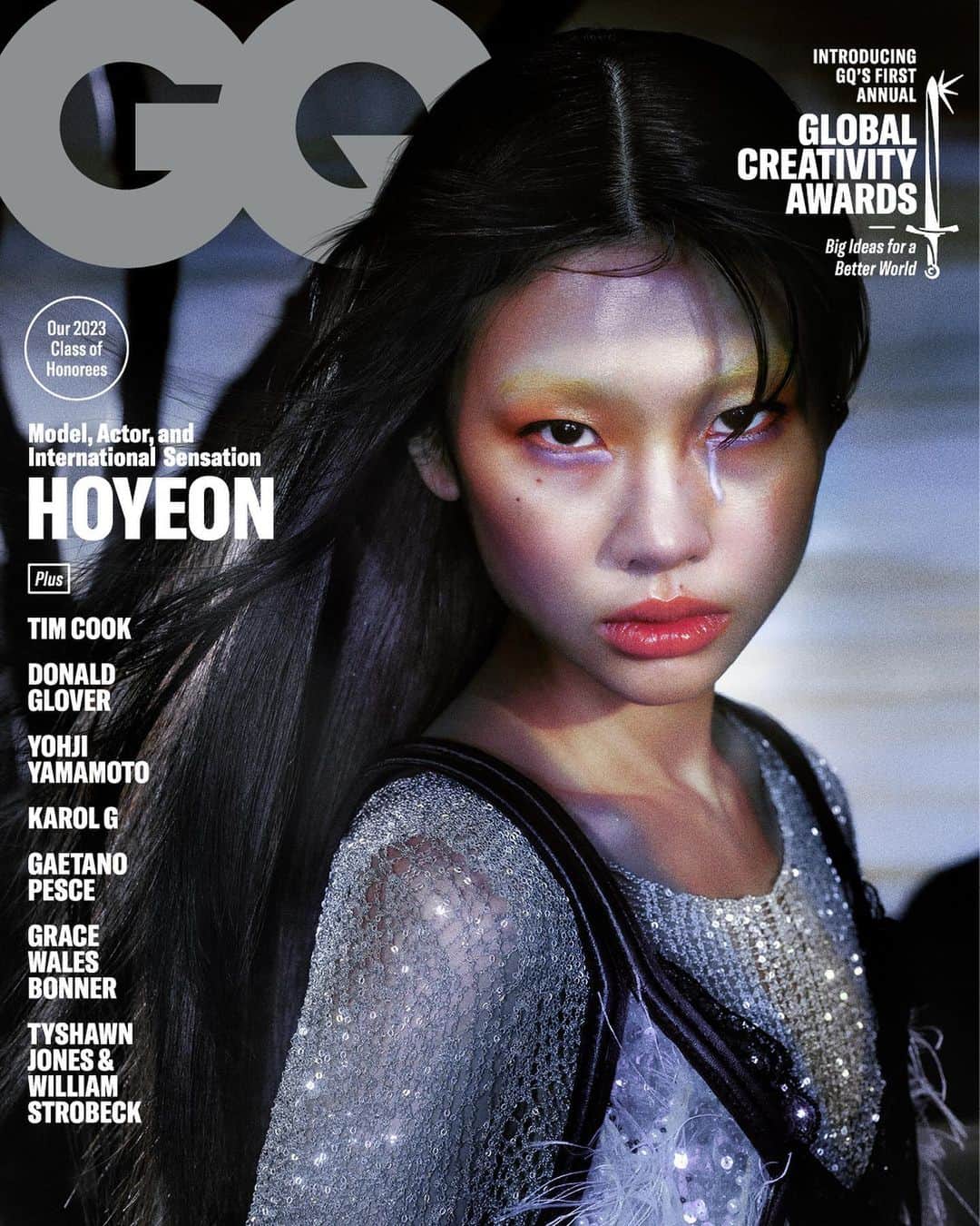 チョン・ホヨンのインスタグラム：「I am honored to be on the cover of GQ for their inaugural Global Creativity Awards issue!! Thank you so much the amazing talented team 🔥♥️💗💖💞❣️💓💘💝💌💧✨」