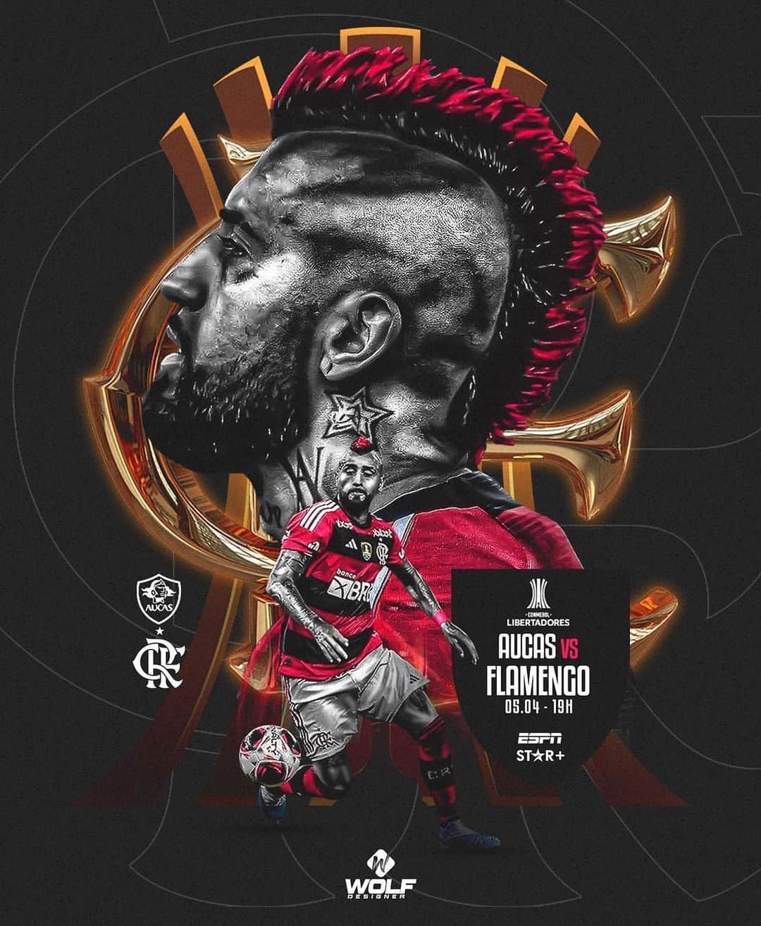 アルトゥーロ・ビダルのインスタグラム：「@flamengo ❤️🖤💪🏽 llegó el día carajo!!!💪🏽 @libertadores ⚽️🔥👌🤴🏽🙏🏽」