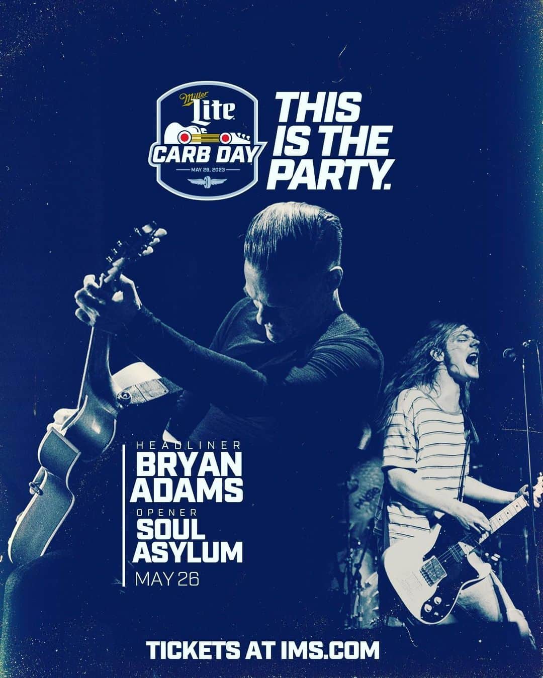 ブライアン・アダムスのインスタグラム：「Concert coming up in Indianapolis 26 May #carbday」