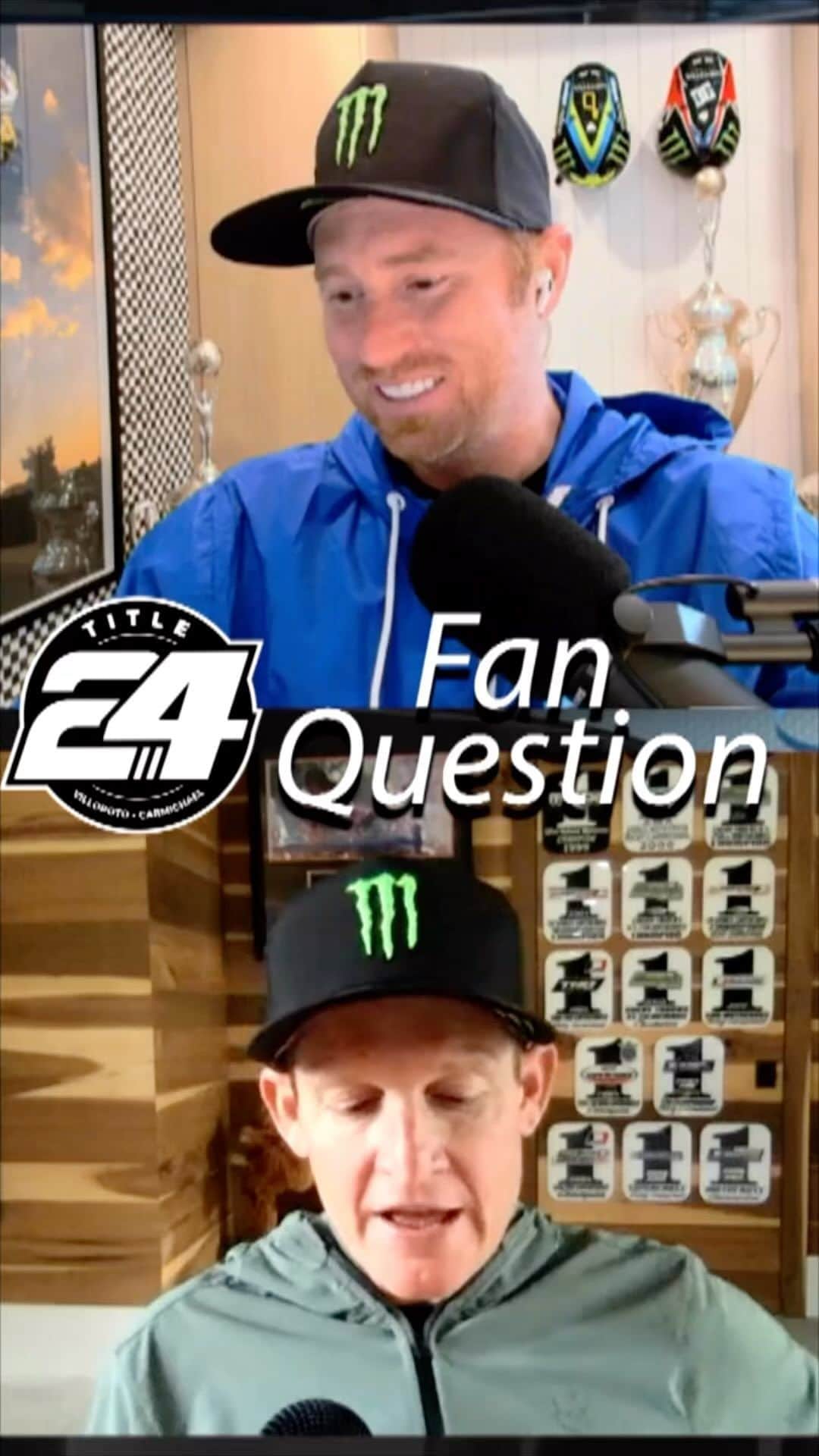 リッキー・カーマイケルのインスタグラム：「This was the funnest one yet!  Thanks to our viewers and listeners that tune in to @titletwofour each week.  The fan questions this week were something else😂😂. Go have a listen or a watch on the YouTube’s or @peacock.  @unitedmotorsportsofficial @quadlock @boxousadirect @supercrosslive @supermotocross」