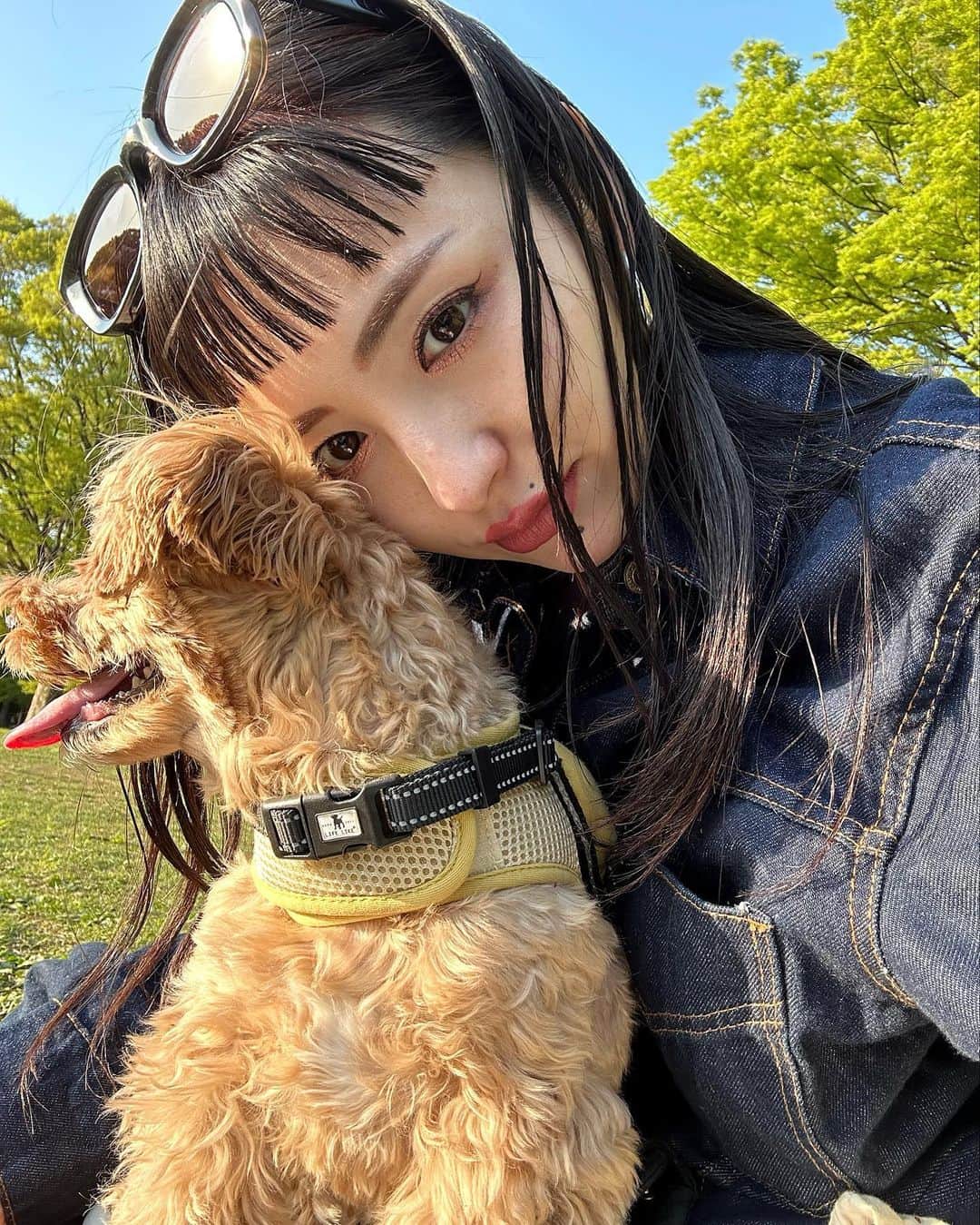 前山奈津巴のインスタグラム：「花粉に負けながら日光浴しました先日。。。☺️🌷」