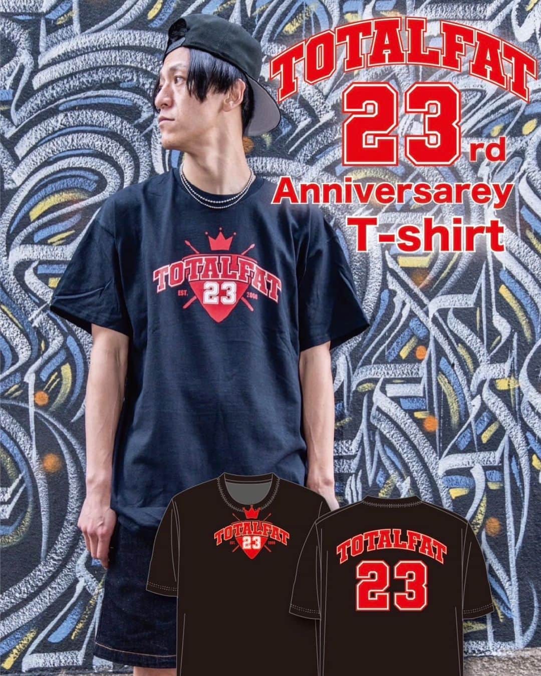 TOTALFATのインスタグラム：「23rd Anniversarey T-shirt」