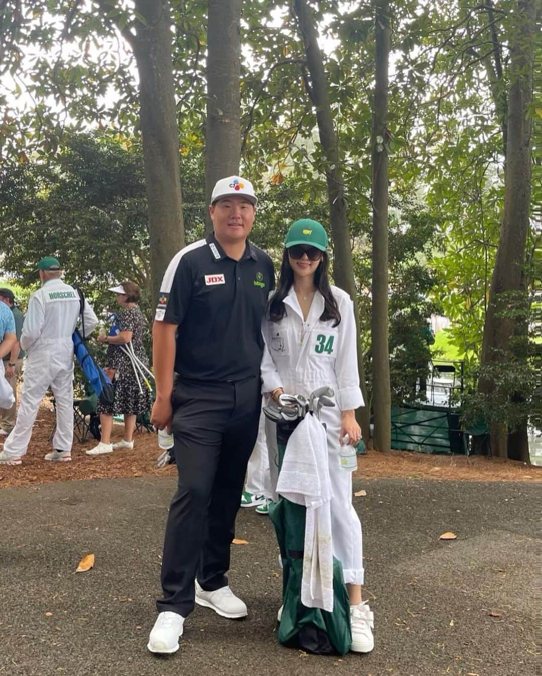 イム・ソンジェのインスタグラム：「와이프와 처음으로 함께한 파3 콘테스트😉 #masters #par3contest」