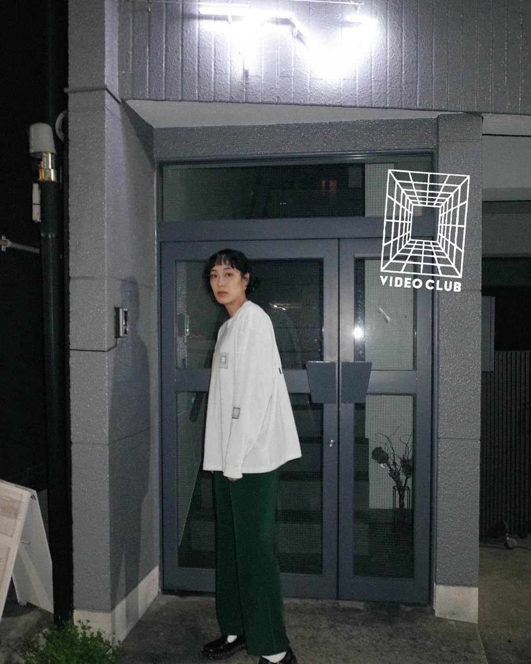 田中裕介のインスタグラム：「I Need You Baby “VIDEO CLUB” Long sleeve T-shirt. Type B.  Dropping tomorrow!!!  - - - - - - - - - - - - - - - - - - - - -  @sallytnk (173cm) wears size S @tnkusk (170cm) wears size S  #ineedyoubaby  #アイニーヂューベイベー」