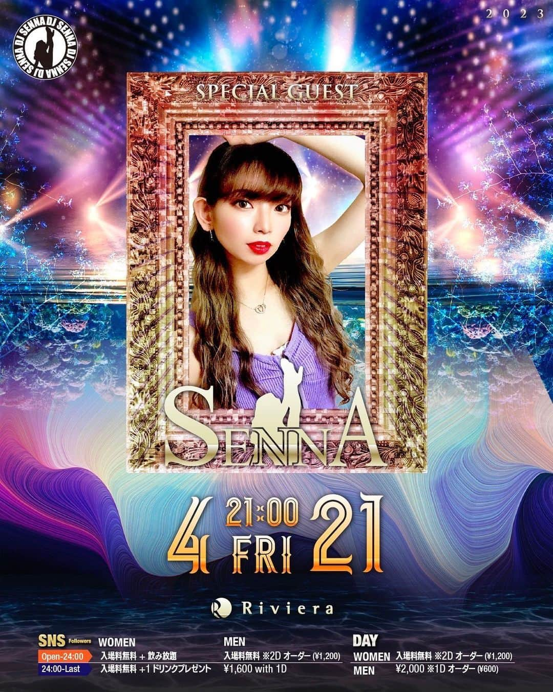 Riviera sapporoさんのインスタグラム写真 - (Riviera sapporoInstagram)「SP GUEST DJSENNA @djsenna_sennaohtsu   都心を中心に大活躍中の女性DJ DJ SENNAお招きしてPARTY開催🔥  圧倒的実力を誇るDJ SENNAのパワフルなプレイを体験できる機会を逃すな！」4月6日 14時16分 - riviera_sapporo