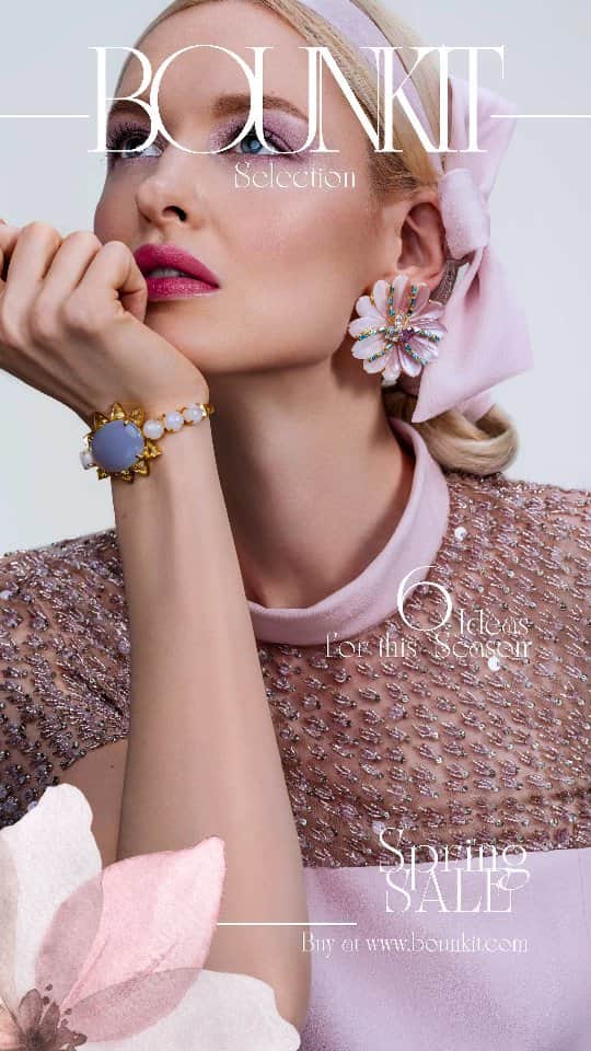 バウンキットのインスタグラム：「Take a 👀 at our 🌸SPRING SALE🌸 Find the perfect match for your beloved jewelry & buy your favorite items before they are gone!💫   Buy online at www.bounkit.com   #spring #sale #onlineshopping #jewelry #jewelrydesigner #fashionstyle #handmade #magazine #editorial #cliponearrings #semipreciousstones #bounkitnyc」