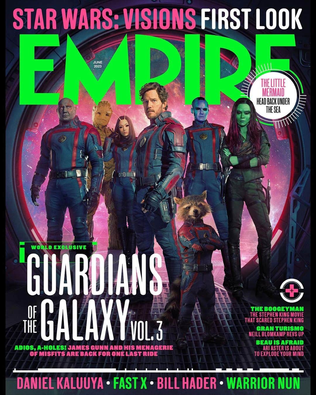 クリス・プラットのインスタグラム：「Who’s ready for one last ride? 🚀 Check out the exclusive new Guardians Of The Galaxy Vol. 3 cover of @empiremagazine, on sale Thursday April 13th!」