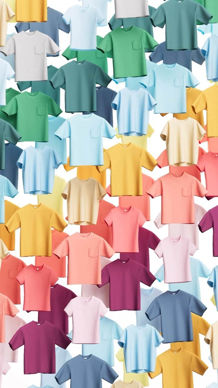 のインスタグラム：「COLOR YOUR DAY   455359 U AIRism cotton oversized crew neck H/S T-shirt 455360 U crew neck S/S T-shirt 455758 Women U crew neck S/S T-shirt  #UNIQLOMasterpiece #UNIQLO #Masterpiece #Simplemadebetter #LifeWear」