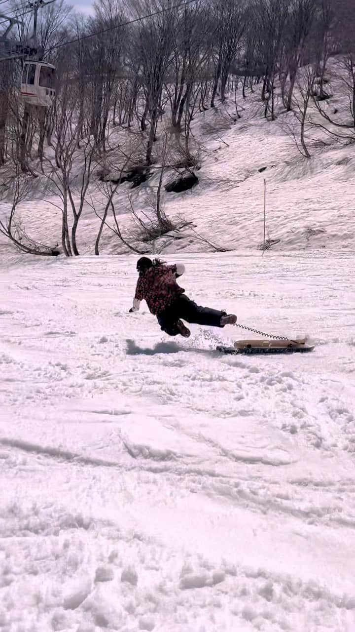 chisatoのインスタグラム：「🏂 1st TRY🛹 いきなり高鷲の急斜攻めるの やばすぎない？笑  みんなもスノスケやろに？ 楽しすぎて笑い転げた😂  @ama_fj  @hkr_1220  @koma2323  @miyabi__219  ※全員滑れるようになりました  セッションありがとでした🔥 @this_is_the_superb  :::::::::::::::::::::::::::::::::::::::::::::::::::::::::::::☻ 【𝗦𝗽𝗲𝗰𝗶𝗮𝗹 𝘁𝗵𝗮𝗻𝗸𝘀】 ✔︎ @sobue_industry_sportsdivision  ☻::::::::::::::::::::::::::::::::::::::::::::::::::::::::::::: #スノースケート #snowboard #groundtrick #스노우보드 #스노우보더  #スノーボード #グラトリ #グラトリ女子 #平地花式 #単板滑雪」