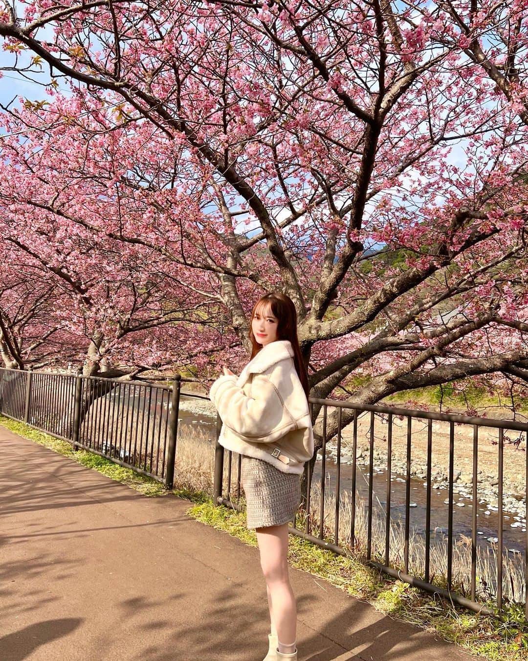 小越しほみさんのインスタグラム写真 - (小越しほみInstagram)「今日は私の特別な日なので やっぱり1番好きな桜の写真と共に🌸  写真は1年前の温泉ロケで見た河津桜 いつかはプライベートで行きたいなぁ。  みんなにとっては何でもない日なのに 私の事思い出しておめでとうって言ってもらえるのは やっぱり嬉しいね☺️  歳を重ねるごとに気づきや発見があって その重なりで自分ができていると思うと もっともっと魅力的になっていけるんじゃないかって楽しみ。  まだまだ未熟な私だけど 色んなものを吸収して 自分が好きな自分になっていきたい。  これからもきっと私は皆と同じ足並みでは歩けないけど 私の時間軸で納得の行く人生を歩めたらなと思います🌛  . . . . . . . . .  #birthday #mybirthday #誕生日 #河津桜 #河津桜まつり #河津 #河津町 #桜 #さくら #サクラ #sakura #cherryblossom #春 #春の花 #spring #桜スポット #桜並木 #お花見 #お花見スポット #お花見散歩 #花見 #河津桜祭り #1番好きな花 #4月 #april #mercuryduo #美脚 #生脚 #生足 #ミニスカ」4月6日 18時37分 - shihomi1129