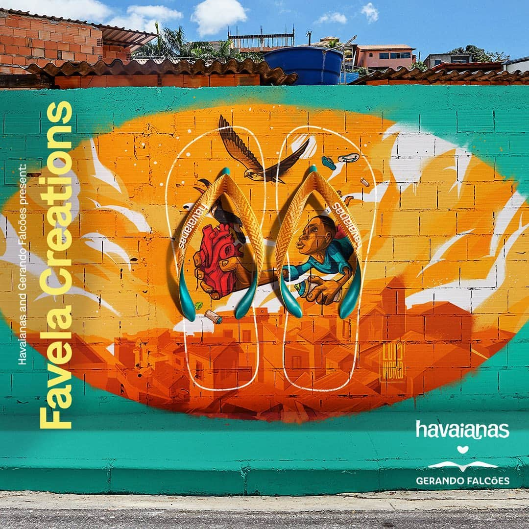 Havaianas Europeのインスタグラム：「The #FavelaCreations collection was designed in collaboration with young creatives from socially and economically vulnerable areas of Brazil.  In order to keep empowering Brazilian youth, Havaianas will donate 7% of the collection’s proceeds to partner NGO Gerando Falcões. From the favelas, for the favelas.  #HavaianasMoment」