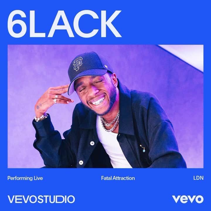 Vevoのインスタグラム：「Watch @6LACK give an incredible performance of “Fatal Attraction” for #VevoStudio, taken from his new album ‘Since I Have A Lover’ ▶︎ [Link in bio]」