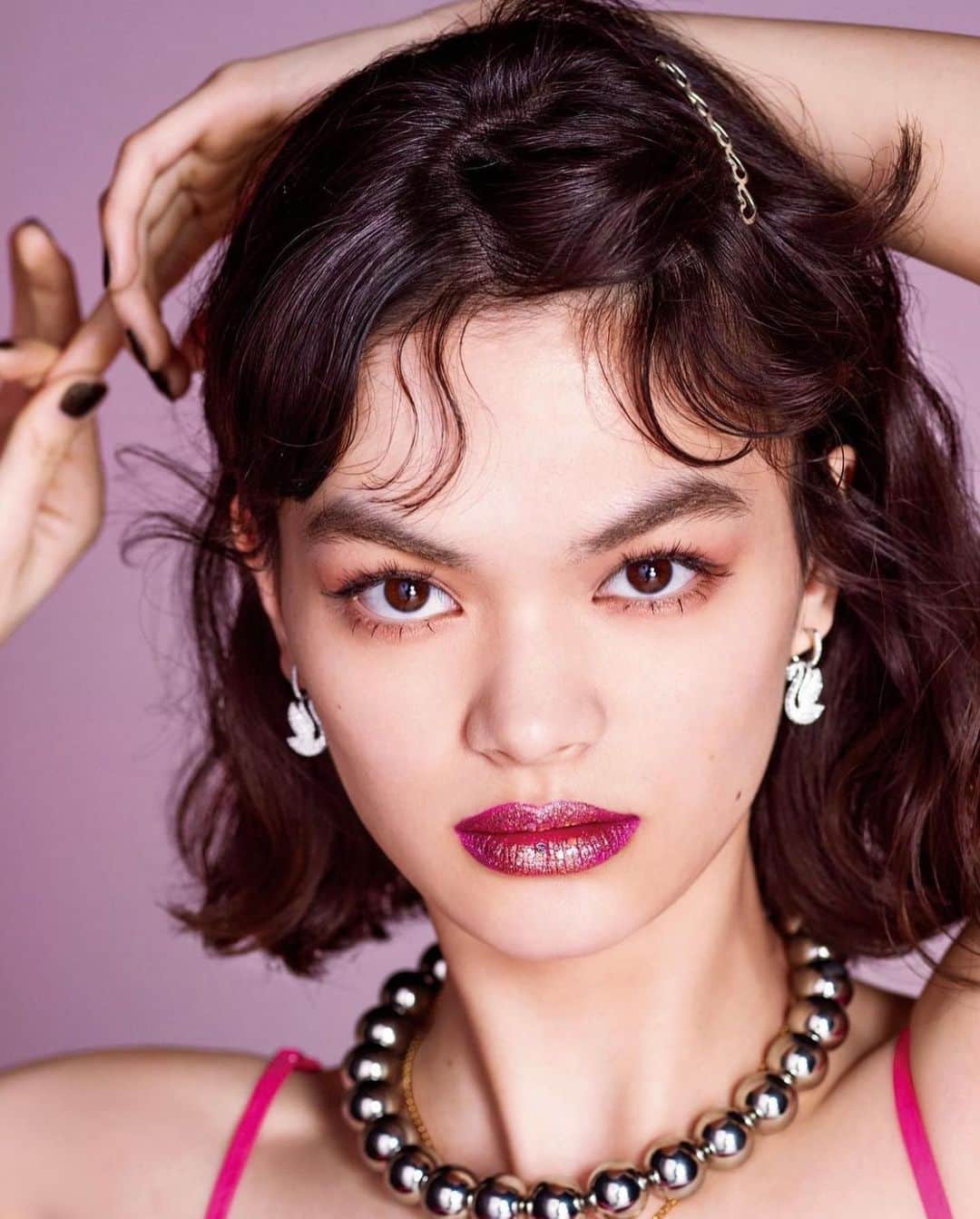 福士マリのインスタグラム：「GIANNA #8  🎀☁️💄 @gianna_magazine  @kotomi_makeup」