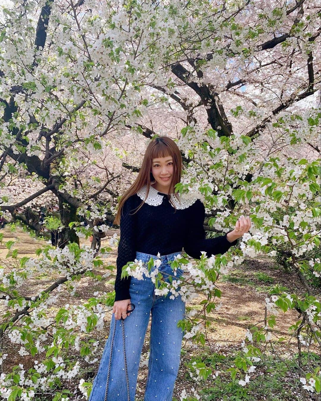 のインスタグラム：「🍃🌸🍃🌸🍃 #nanakoootd」