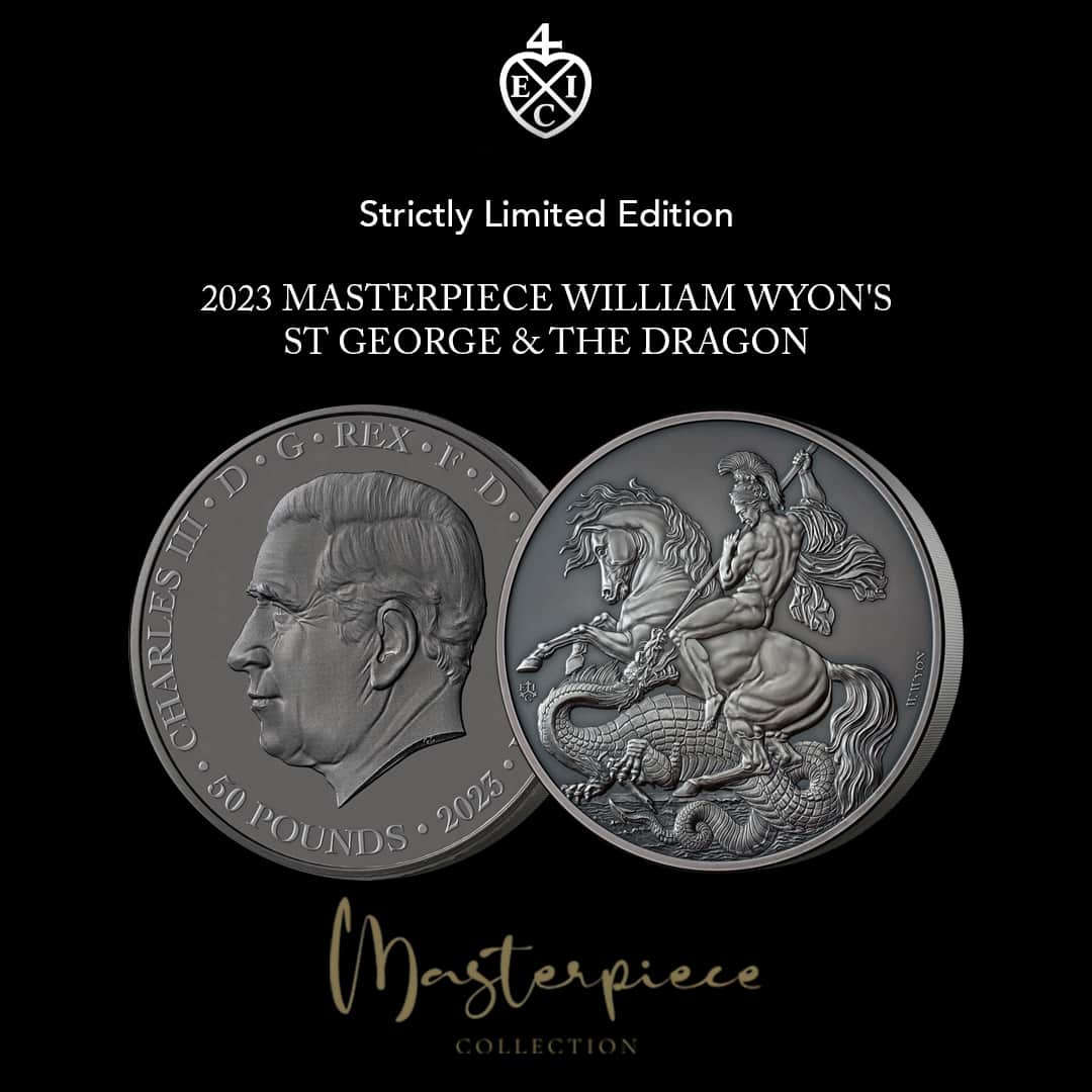 The East India Companyさんのインスタグラム写真 - (The East India CompanyInstagram)「William Wyon's Masterpiece St George & the Dragon 🪙  Wyon’s interpretation of a numismatic classic available now in this new ‘Masterpiece’ collection ofstrictly limited edition 1oz gold, 1oz silver and silver antique kilo proof coins.  Available for pre-order now.  #theeastindiacompany #williamwyon #saintgeorge #stgeorgeandthedragon #proofcoin #coin #silver #coins #numismatics #coincollecting #numismatist #silvercoins #proofcoins #proof #numismatic #goldcoin #coincollector #rarecoins #gold #bullion #goldbullion」4月6日 22時23分 - theeastindiacompany