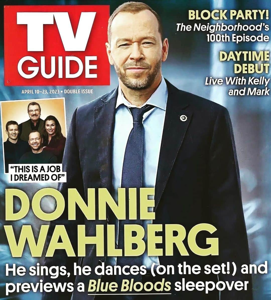 ドニー・ウォルバーグのインスタグラム：「Thank you @tvguide!  What an honor — not just for me but for the entire cast and crew of @bluebloods_cbs!  This show, and this cover, never happen without the tireless work of so many!  Team Blue Bloods, I appreciate you!  You may not get the headlines, but you get all of my respect and admiration.  Thanks to all of you.  We’re on to season 14!  Let’s go!   ps - Blockheads, how about that BLOCK PARTY reference? 🤖❤️  ps 2 - if anyone is collecting these, I’ll sign them!  🤖❤️♾💫✨🤟🏼」