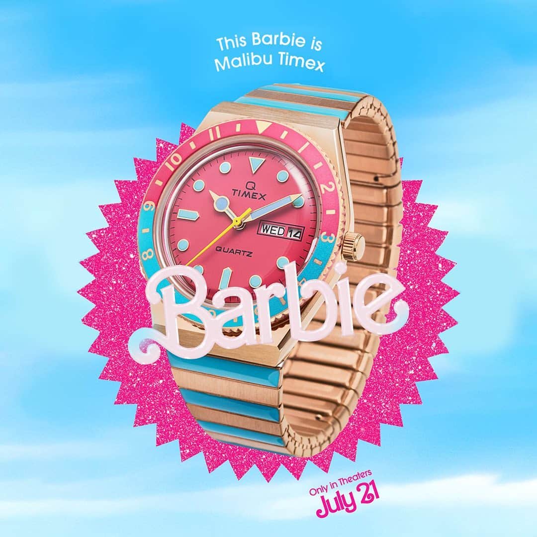 タイメックスさんのインスタグラム写真 - (タイメックスInstagram)「Meet the Extras: Malibu B̶a̶r̶b̶i̶e̶ Timex 🌴💖   #BarbieTheMovie #TimexMalibu #Barbie #Timex」4月6日 23時47分 - timex