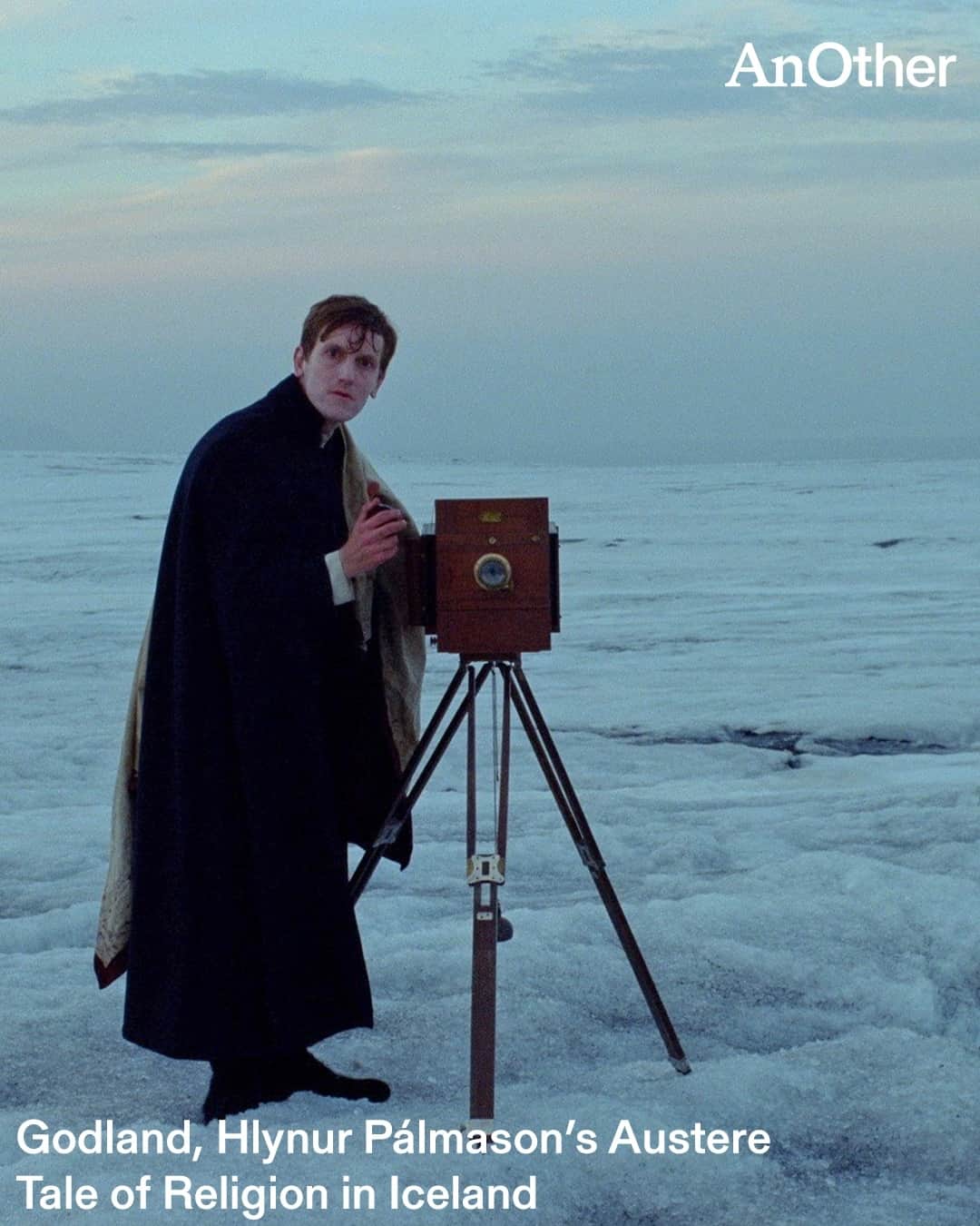 AnOther Magazineのインスタグラム：「Out in cinemas tomorrow, Hlynur Pálmason’s visually stunning third film focuses on a priest trekking through hellish conditions in 19th-century Iceland to build a church, and was shot as if the director somehow travelled back in time. ⁠ ⁠ At the link in bio, #HlynurPalmason talks to #NickChen about religion and slowing down in the golden age of streaming. "But I don’t see my films as being slow. They’re fluid. There’s always something happening or moving, almost like a river," he says 📲⁠ ⁠ 📸 Godland, 2023 (Film still)」