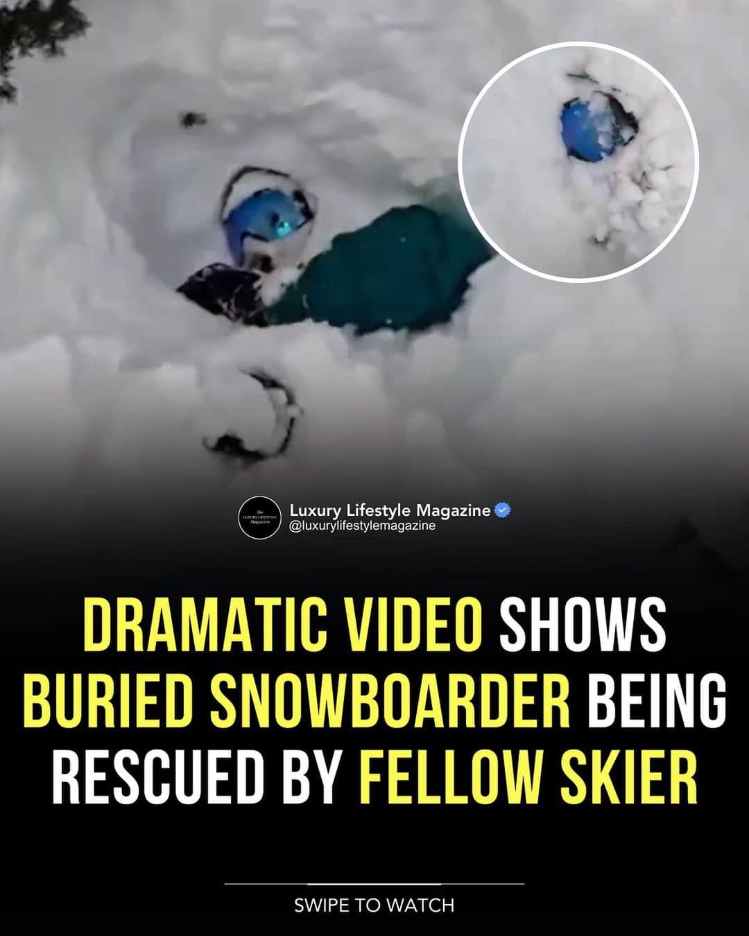 The Luxury Lifestyle Magazineさんのインスタグラム写真 - (The Luxury Lifestyle MagazineInstagram)「A snowboarder who became stuck upside down in a tree well has been saved by a skier in Washington state.   Francis Zuber spotted the trapped snowboarder while skiing in the backcountry near the Mt. Baker Ski Area.  Zuber said he initially saw a reddish-orange color and, upon closer inspection, realized it was the snowboarder who was in distress, upside down in the tree well.  Video via @franciszuber」4月7日 10時08分 - luxurylifestylemagazine
