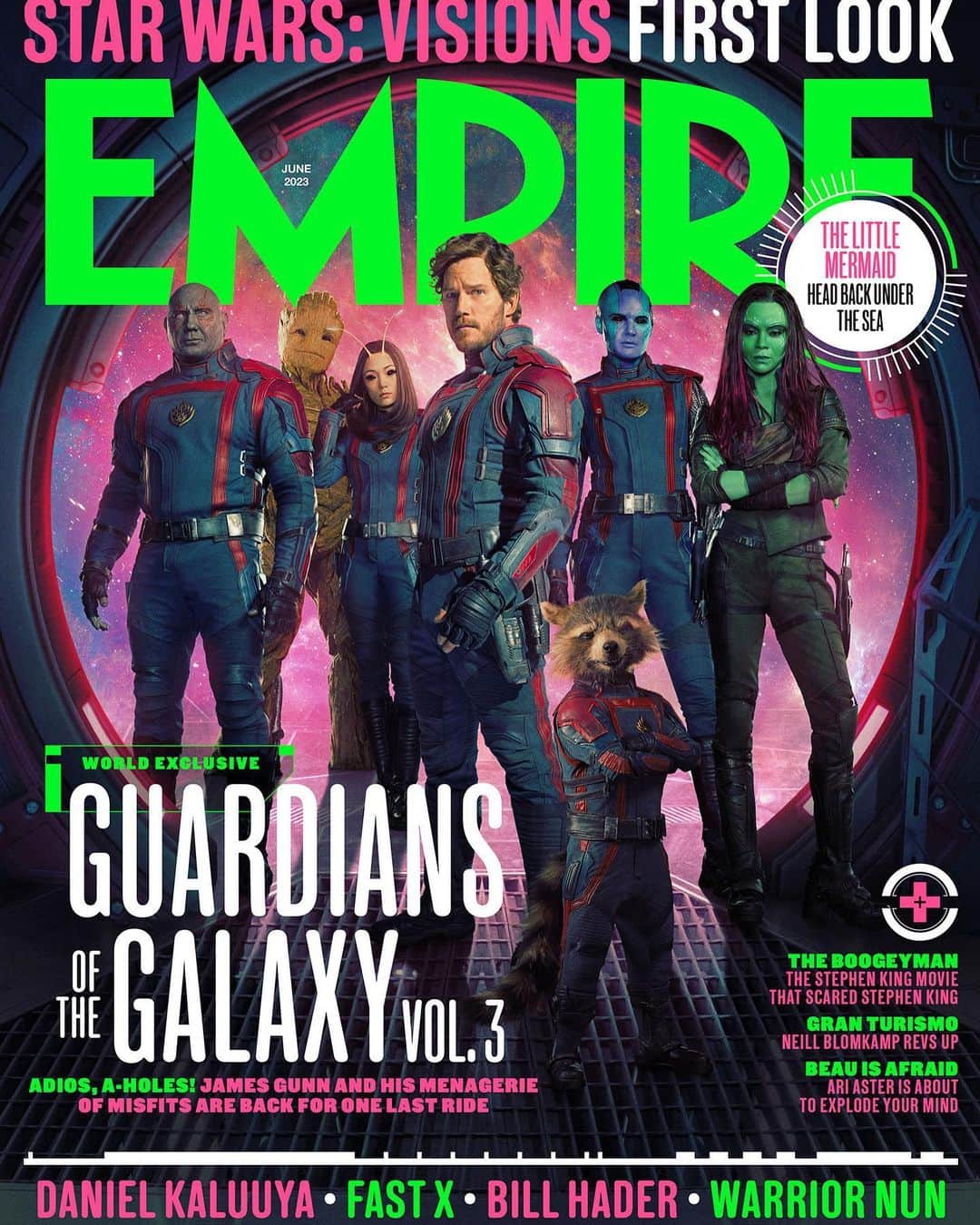 ゾーイ・サルダナさんのインスタグラム写真 - (ゾーイ・サルダナInstagram)「The Guardians are back, and ready for one last ride. Check out the exclusive new Guardians Of The Galaxy Vol. 3 cover of @empiremagazine, on sale Thursday 13 April. Pre-order a copy here: https://bit.ly/3UhhMj1」4月7日 2時54分 - zoesaldana