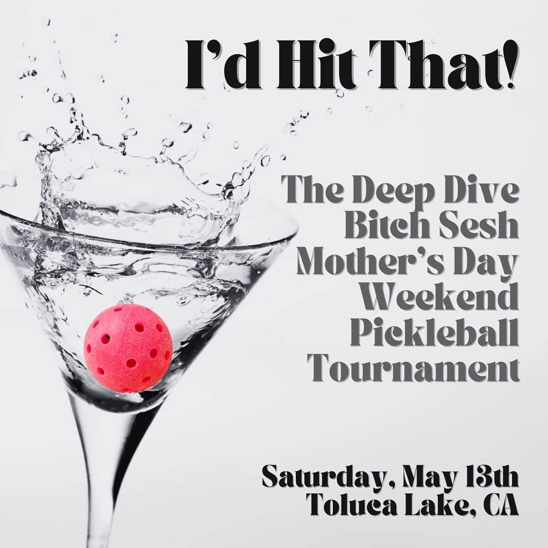 ケイシー・ウィルソンさんのインスタグラム写真 - (ケイシー・ウィルソンInstagram)「Join the ballers at The Deep Dive Bitch Sesh Mother’s Day Weekend Pickleball Tournament ! Link in bio for tickets」4月7日 3時14分 - caseyrosewilson
