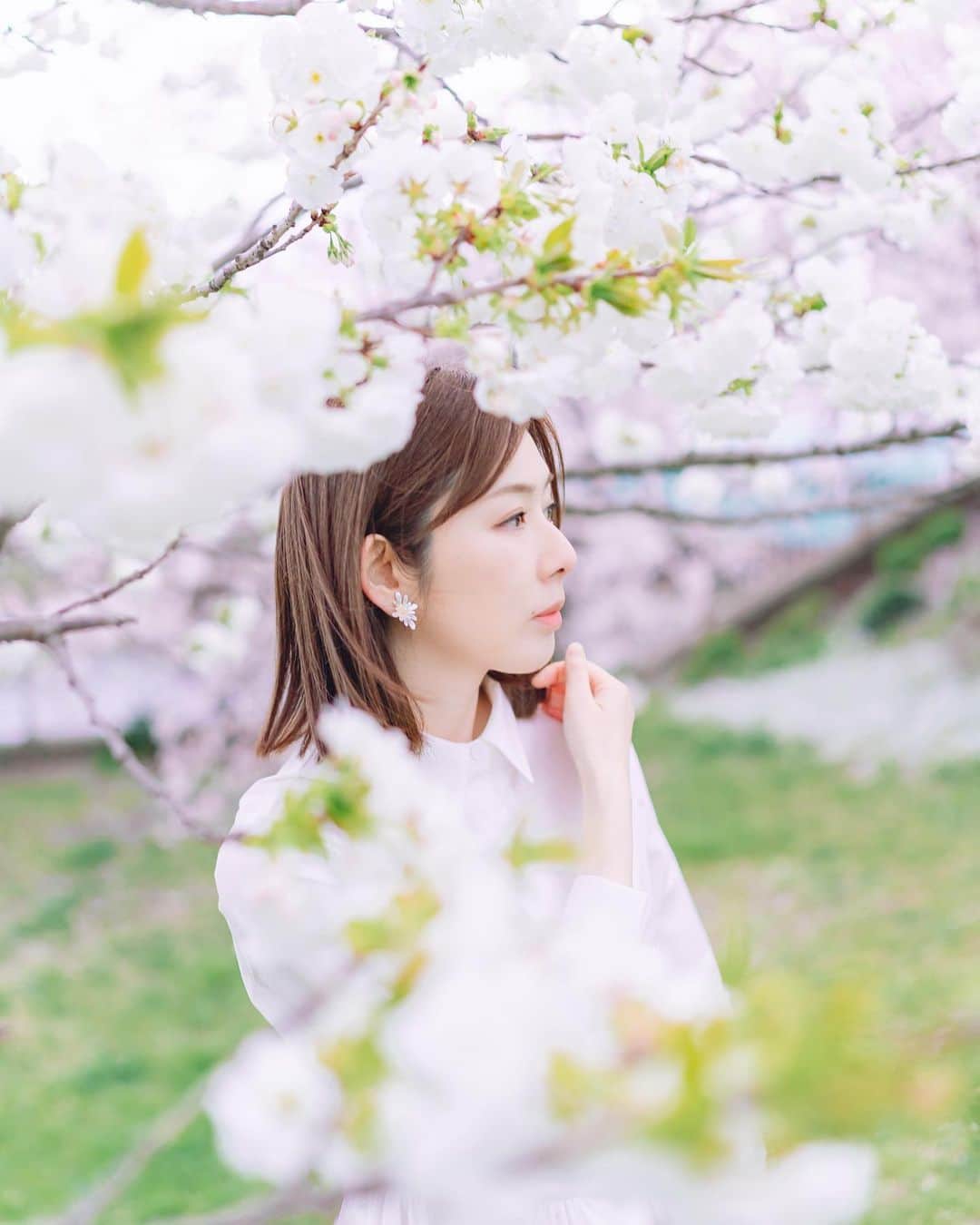 吉野史桜のインスタグラム：「🌸🌸🌸🌸 Photo by @genphotogenic   #ポートレート  #写真 #photography #photo #photoshoot #portrait #桜 #さくら #🌸 #春 #spring #赤羽」