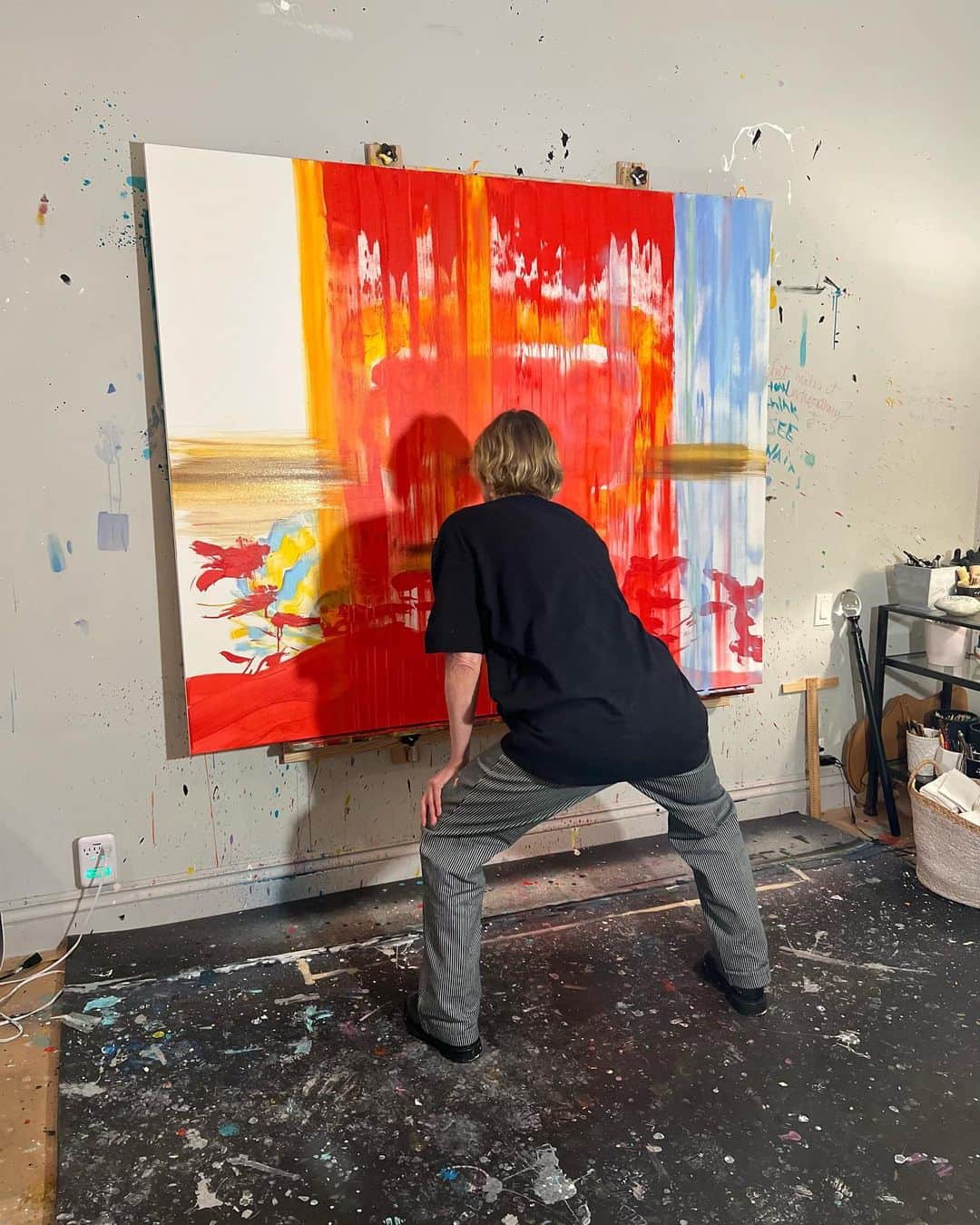 シャロン・ストーンさんのインスタグラム写真 - (シャロン・ストーンInstagram)「WORKING W MY PAINTS  COMING TO NYC SOON」4月7日 8時34分 - sharonstone