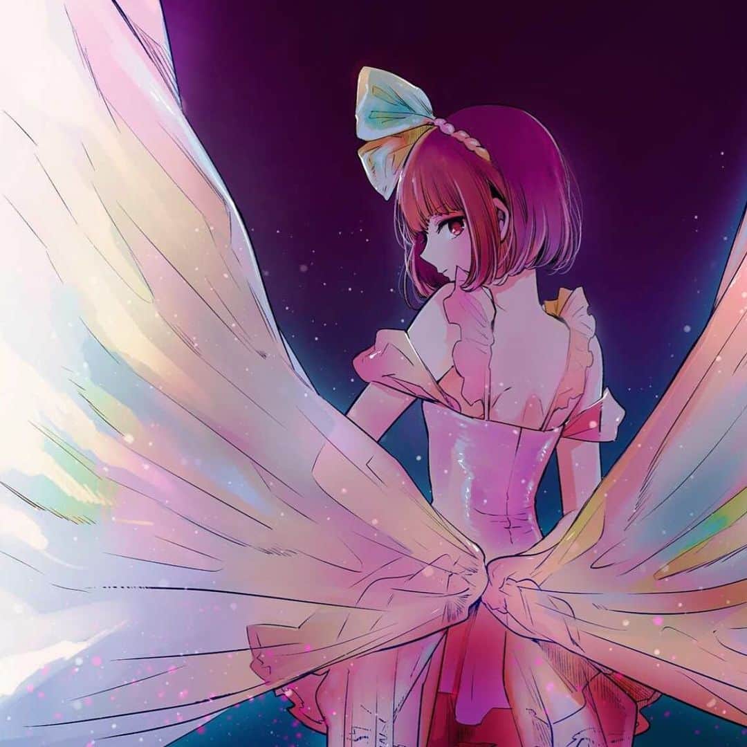 横槍メンゴのインスタグラム：「なんとも私っぽい絵だな～と思ってます 有馬かな #推しの子」