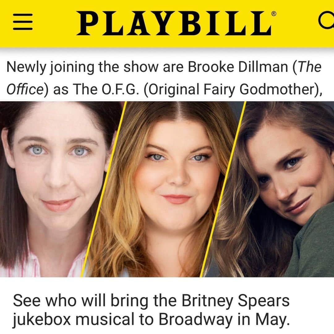 タック・ワトキンスのインスタグラム：「The search is over. The Chosen One has been brought to light. Brooke Dillman will debut on Broadway beginning May 13. Hallelujah!  @onemoretimebway @therealreviewrevue」