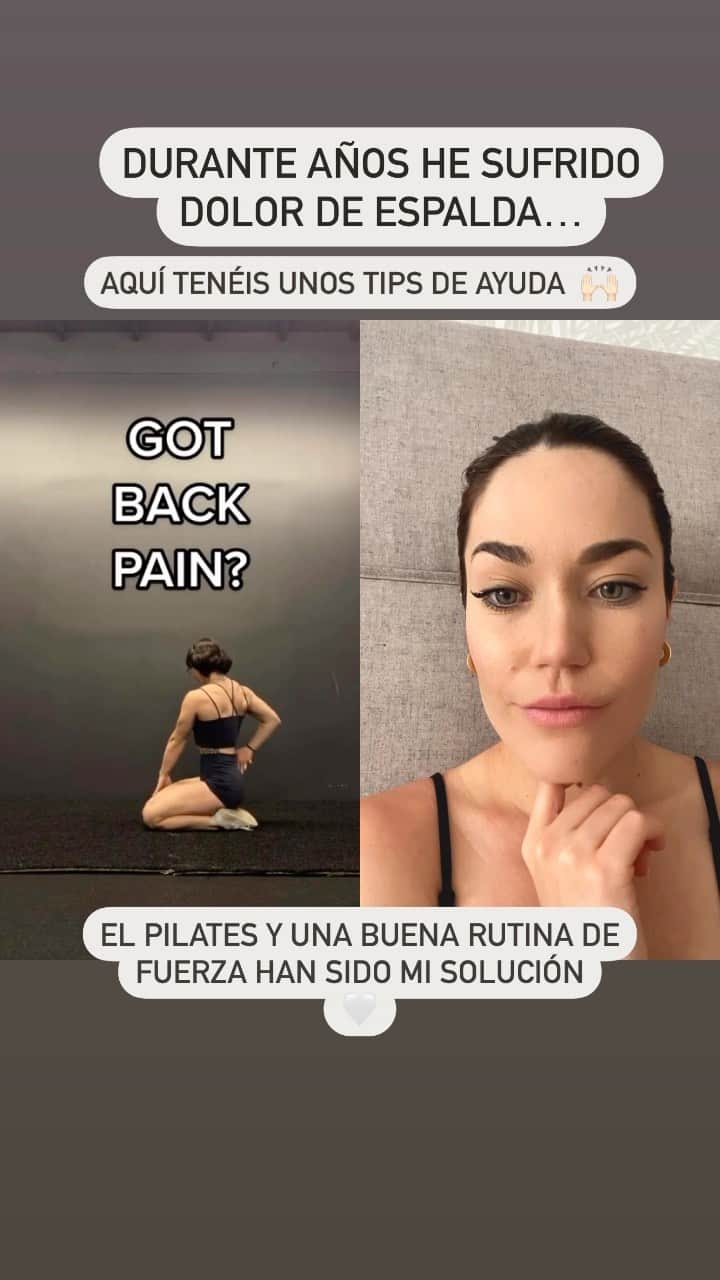 セリア・ロブレドのインスタグラム：「Durante casi una década he sufrido dolor de espalda entrenando, aquí os dejo unos tips para descomprimir la espalda 💪🏻🤍   Tenéis alguno que os ayude?   #ejercicios #fuerza #entrenamiento」