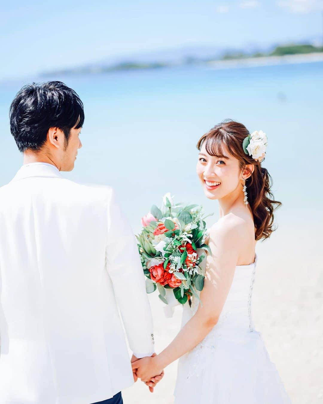 吉田有希さんのインスタグラム写真 - (吉田有希Instagram)「Wedding Photos👰‍♀️💐💗 #wedding #lastyear #hawaii #beach #memories #❤️」4月7日 15時13分 - yuuki329_h