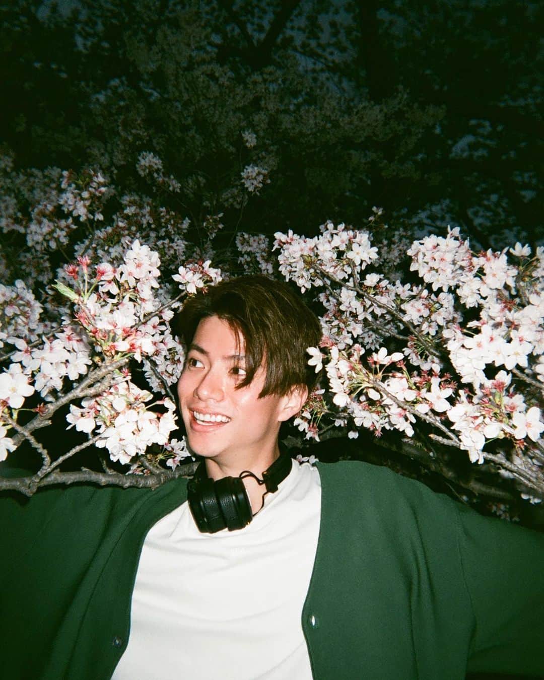渡辺アオトのインスタグラム：「間に合った！！🌸 花の中で桜が一番好き。 #また来年」