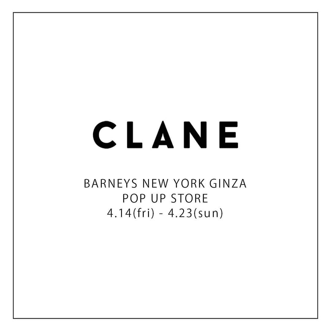 clane_officialのインスタグラム：「■NEWS バーニーズ　ニューヨーク銀座本店にて CLANE POPUP STOREの開催が決定！  4月14日(金)〜 4月23日(日)の期間、バーニーズ　ニューヨーク銀座本店にてCLANE POPUP STOREを開催いたします。CLANEでは初となるスペシャリティストアでのPOPUP開催。発売中のアイテムをはじめ、今後入荷する5月の新作アイテムをご用意しました。また、初日はCLANE(クラネ)クリエイティブディレクター・松本恵奈が自ら来店し、接客いたします。是非お楽しみに！   【POPUP STORE 詳細】 会 期: 2023年4月14日(金)〜4月23日(日) 場所：バーニーズ　ニューヨーク銀座本店2F  所在地：〒104-0061 中央区銀座6-8-7 交詢ビル 時間：11:00〜20:00  【クリエイティブディレクター・松本恵奈来店】 日時：2023年4月14日(金)11:00〜12:00 場所：バーニーズ　ニューヨーク銀座本店2F   【先行発売アイテム一部詳細】 ■MESH FORM SLEEVE BLOUSE ¥15,400 カラー：WHITE/PINK/GREEN/BLACK   ■RIB STRIPE ZIP SHIRT  ¥26,400 カラー：IVORY/GRAY/BLACK  ■RIB STRIPE TUCK PANTS  ¥22,000 カラー：IVORY/GRAY/BLACK  ■DOCKING BUSTIER ONE PIECE ¥30,800 カラー：BEIGE/BLACK  #CLANE #barneysnewyorkginza #POPUPSTORE」