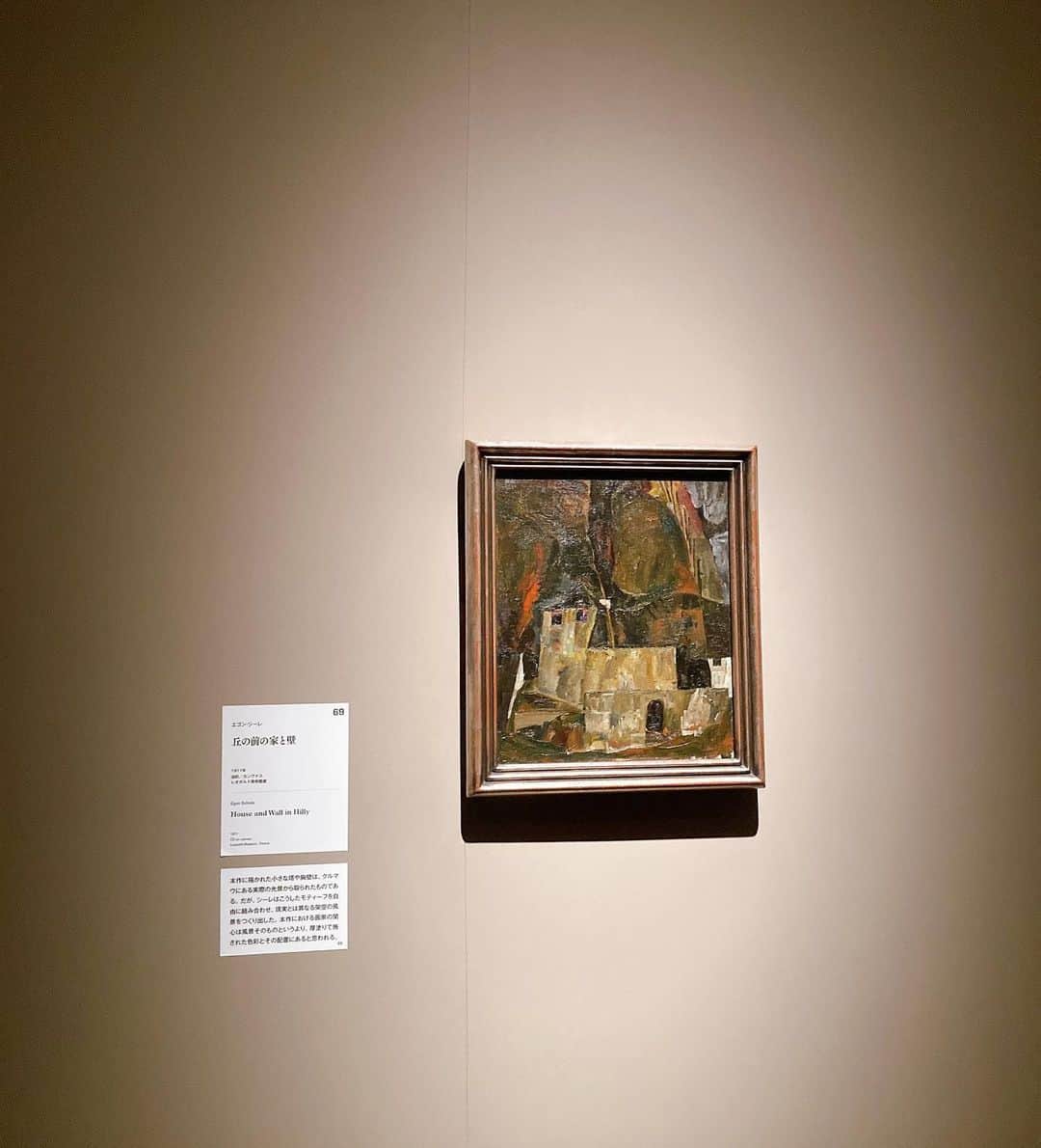 のインスタグラム：「🖼🕊 . 雑念がきえて、心が落ち着くので鑑賞している時間がすき。最終でも人多かったな〜 . #エゴンシーレ展 #1890」
