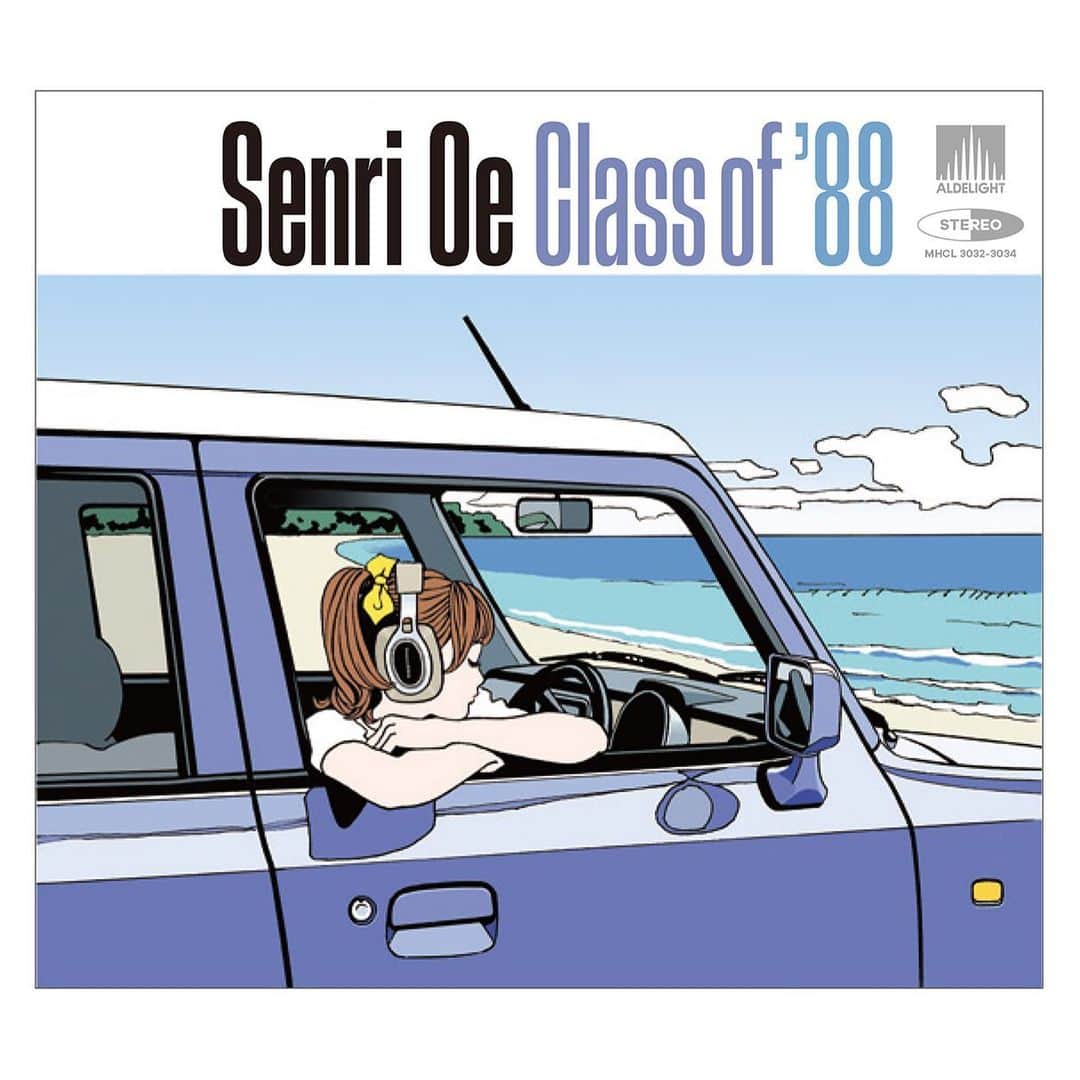 江口寿史のインスタグラム：「大江千里さんの40周年記念アルバム『Class of ′88』のジャケットを描かせていただきました。 POPS時代の名曲のJAZZアレンジセルフカバーと新曲で構成された内容。「古いblue noteのJAZZアルバム＋JPOP」のイメージでデザインしてもらいました。 １枚めは初回限定盤 ２枚めは通常盤 発売日は2023年5月24日」
