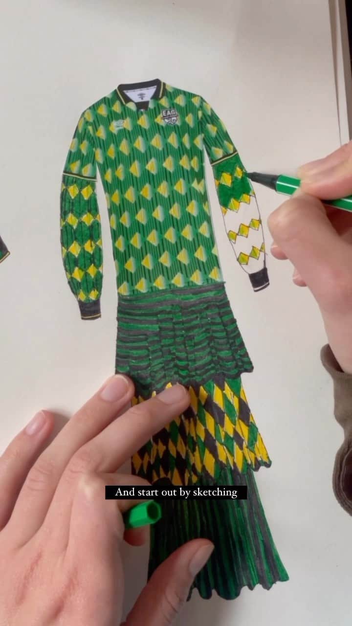 UMBROのインスタグラム：「Behind the scenes with Nouveau Nova for #makenew 📸 🧶.  Have you got upcycling skills? we want you to show us your best projects👌.   Our favourites will be sent a Mystery Box of 💎💎products and challenged to create a unique upcycled project from them.   Entries are open now via www.umbro.com/make-new and close on 15.06.23 at Midnight UK Time.  #umbro #makenew」