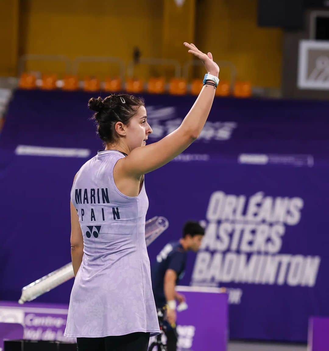 キャロリーナ・マリンのインスタグラム：「Semifinals #OrleansMasters2023!  Ready for what it comes! Preparada para lo que viene! 🇫🇷🏸  📸 @badmintonphoto_official  #PuedoPorquePiensoQuePuedo」
