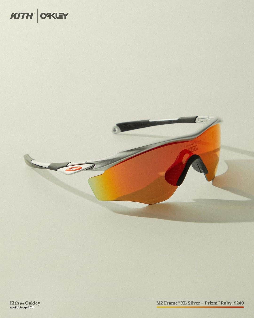 OAKLEYのインスタグラム：「Kith for Oakley. As part of our PFG collection, we’ve created custom versions of the M2 Frame® XL & Frogskins™ sunglasses. Both styles feature laser-etched Kith branding on the lenses, which feature Oakley’s proprietary Prizm™ Lens Technology that enhances color and contrast so you can see more detail.  Releasing today alongside Kith for Columbia PFG at all Kith shops and Kith.com. Available now at Kith Paris and on EU.Kith.com.   Kith for Oakley は、Kith Tokyoでは後日発売いたします。 発売日が決まり次第、kithtokyo.comにてお知らせさせていただきます。」