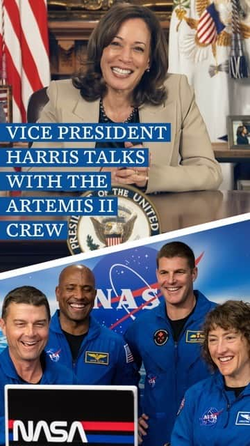 NASAのインスタグラム：「I was thrilled to speak with the Artemis II crew about their historic mission. Reid, Victor, Christina, and Jeremy: You are an inspiration to the entire world.」