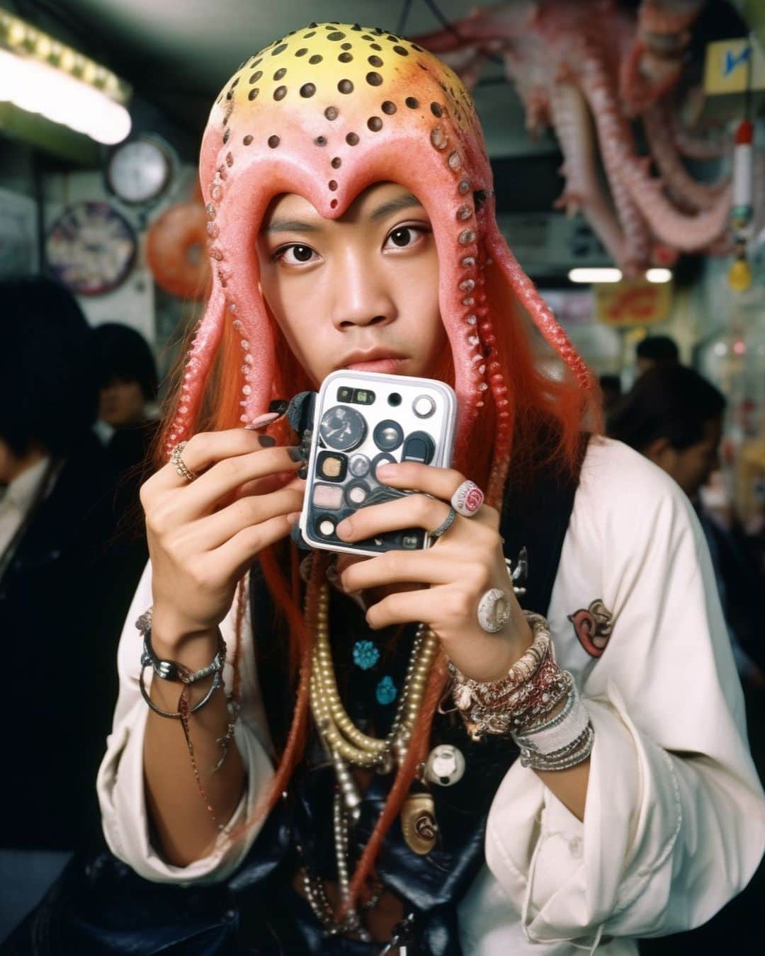 草野絵美さんのインスタグラム写真 - (草野絵美Instagram)「Octopus gals series🐙 2000年代に流行ったタコギャルたち🐙  all photo created by my vocabulary  #gyaru #2000s #aiphotography」4月7日 22時27分 - emiksn