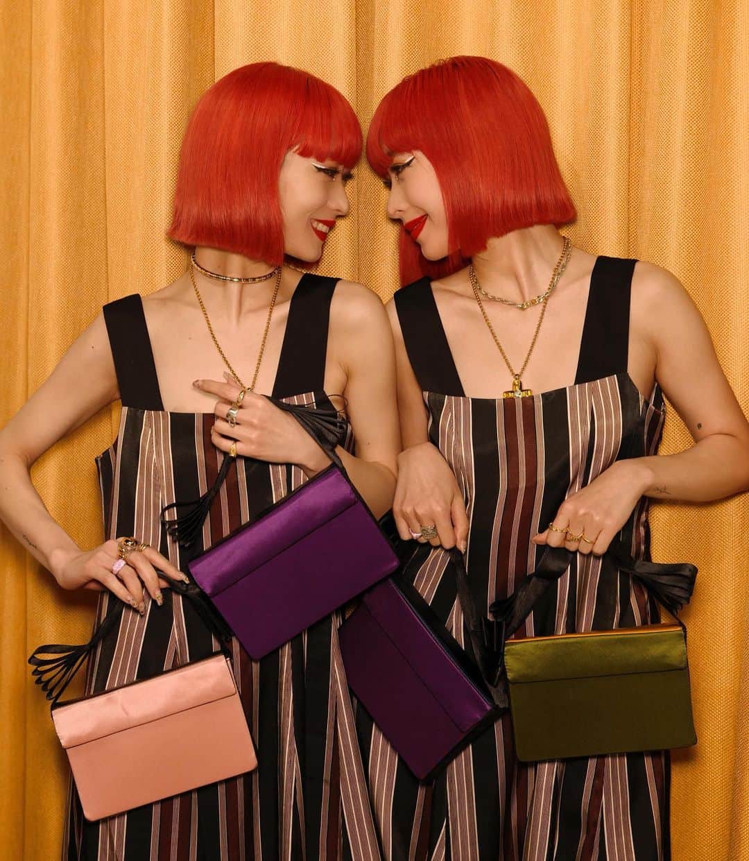 AMIさんのインスタグラム写真 - (AMIInstagram)「mila schön by chika kisada launch partyへ🎊✨ 着心地の良いテロっとロングワンピースは風になびく感じがとっても可愛い💕  @mbyc_official @chikakisada」4月7日 22時30分 - amixxamiaya