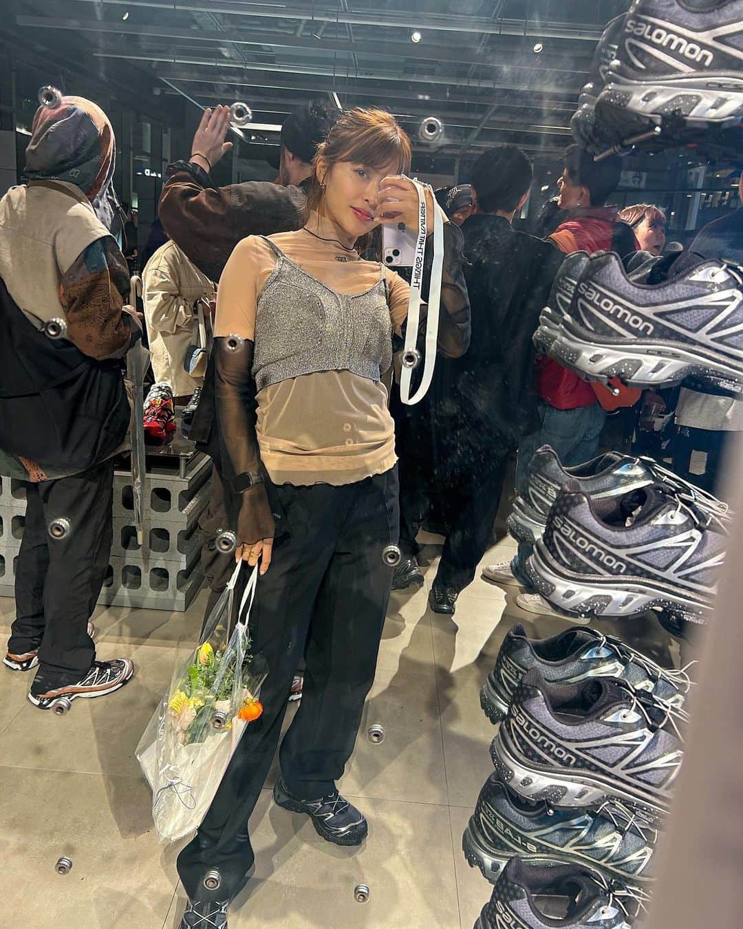 三原勇希のインスタグラム：「最近のラブリーな瞬間🌈💘 @atmos_japan × @salomon_japan のローンチパーティーでDJ楽しかった〜、インストアDJもっとやりたいです🙋‍♀️‼️」