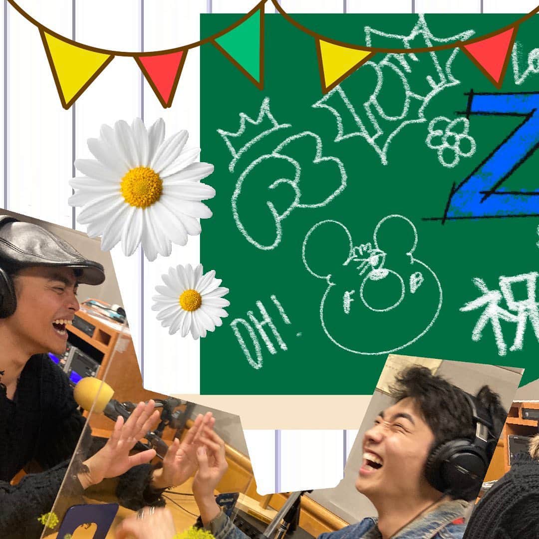 REIJIのインスタグラム：「fm Yokohama “ ZERO-8 “ ラジオDJ REIJI / 八村倫太郎  毎週金曜日22:00-23:30 ONAIR.  本日は初ONAIRを祝して 黒板にお祝い落書き描き描き！  沢山の人にZERO-8が愛されて みんなの金曜日がHAPPYに なりますように〜！🫶✨  @zero8_yfm @rintaro_watwing   #ZERO8 #fmyokohama  #FlowBack #WATWING  #ラジオ #radiko #radio」