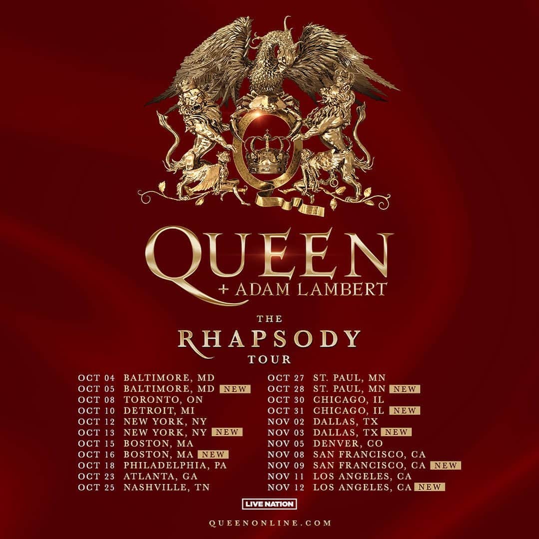 アダム・ランバートさんのインスタグラム写真 - (アダム・ランバートInstagram)「We've got some additional dates for you! Tickets on sale now for the new #RhapsodyTour shows with @officialqueenmusic ✨ Get yours at the link in bio! 🎟️」4月8日 1時21分 - adamlambert