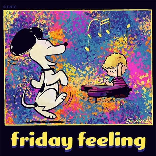 スヌーピーのインスタグラム：「That Friday Feeling」