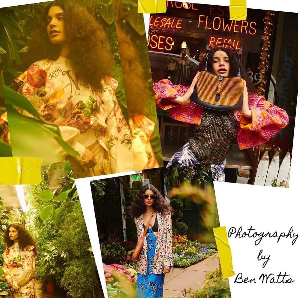 ベン・ワッツのインスタグラム：「Loved the scrapbook vibe @shoprodeo @xgabriela @jodieboland @riadazarhair #benwatts #flowerdistrict #scrapbooking #nyc」