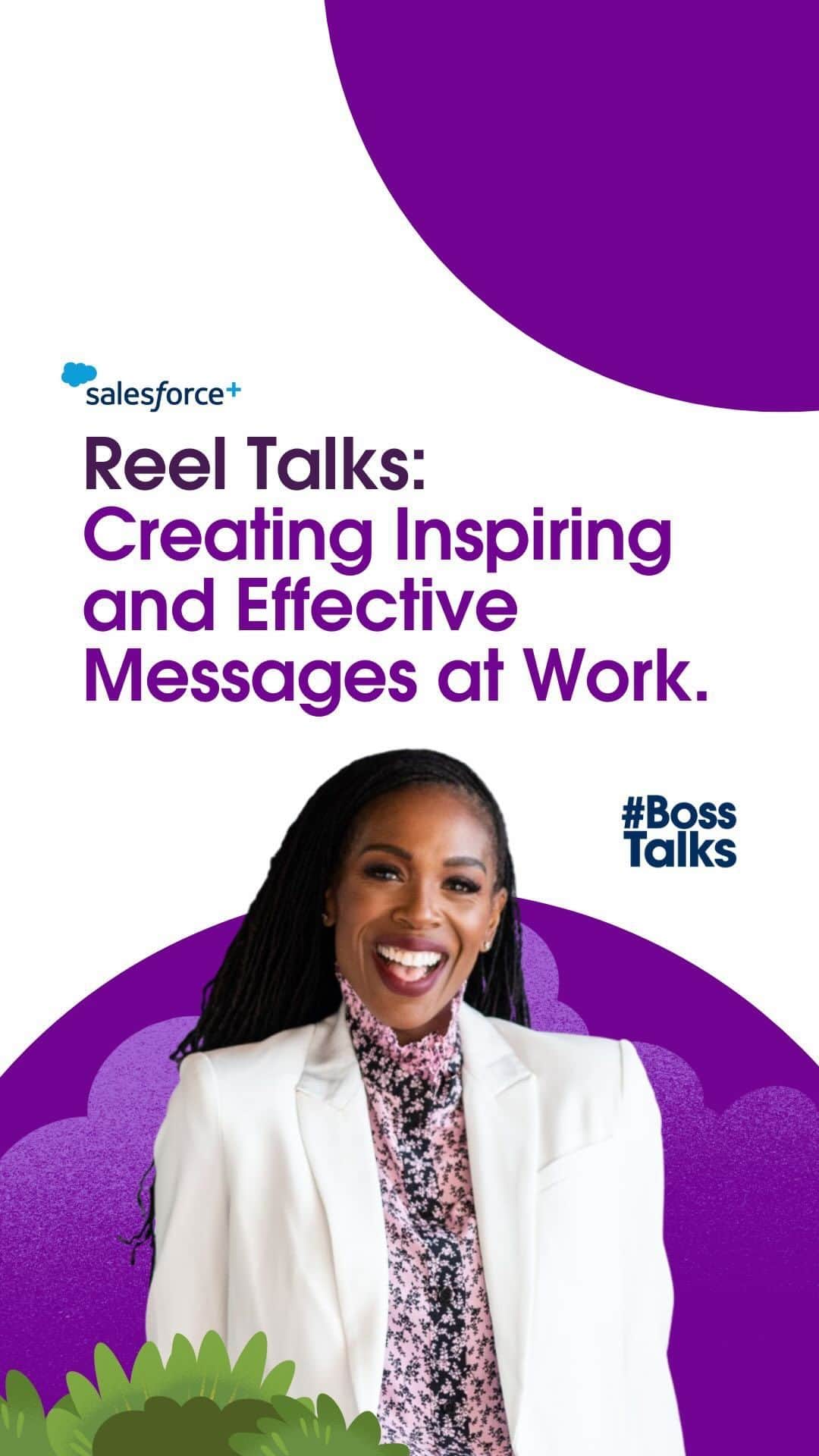 Salesforce のインスタグラム：「What’s the secret to winning communication at work? 💬 Ebony Beckwith shares 3 tips to level up your bossdom. 💼🔥 Watch #BossTalks for free on Salesforce+ for more career advice — link in bio.  #CareerGoals #CareerGrowth #CommunicationSkills」