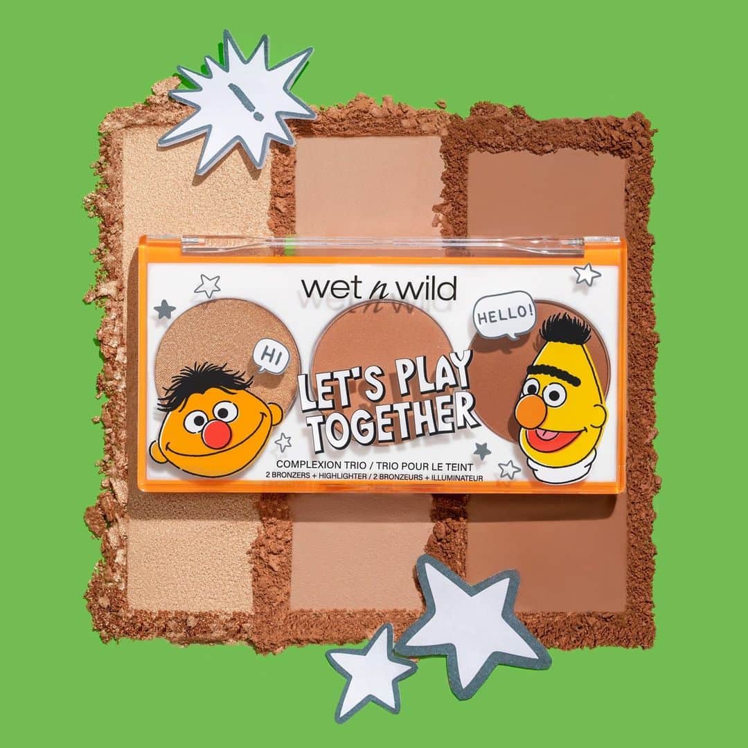 wet'n wild beautyさんのインスタグラム写真 - (wet'n wild beautyInstagram)「Just like Bert & Ernie, you'll become best buds with these bronzers & highlighter! The 'Let's Play Together' Complexion Trio in 'Best Buddies' gives you two smooth bronzers & one shimmering highlighter ☀️⁠ ⁠ Find the Sesame Street x wet n wild collection at @Walmart @RiteAid & wetnwildbeauty.com. Also @Amazon (coming soon) @UltaBeauty (4/16) @Walgreens (4/20) #SesameStreetxwnw #wetnwildbeauty #crueltyfree」4月8日 9時30分 - wetnwildbeauty