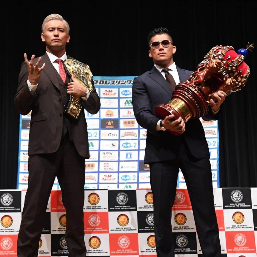 新日本プロレスさんのインスタグラム写真 - (新日本プロレスInstagram)「#njSG in RYOGOKU 本日激突！IWGP世界ヘビー級選手権試合 “挑戦者”SANADA「のびしろ、勢いに関しては優っている」 “王者”オカダ「とてもライバルのような関係ではなかった。その差をシッカリ見せつける」 4.8両国大会前日会見 @njpw1972 #njpw #新日本プロレス #SakuraGenesis2023」4月8日 10時06分 - njpw1972