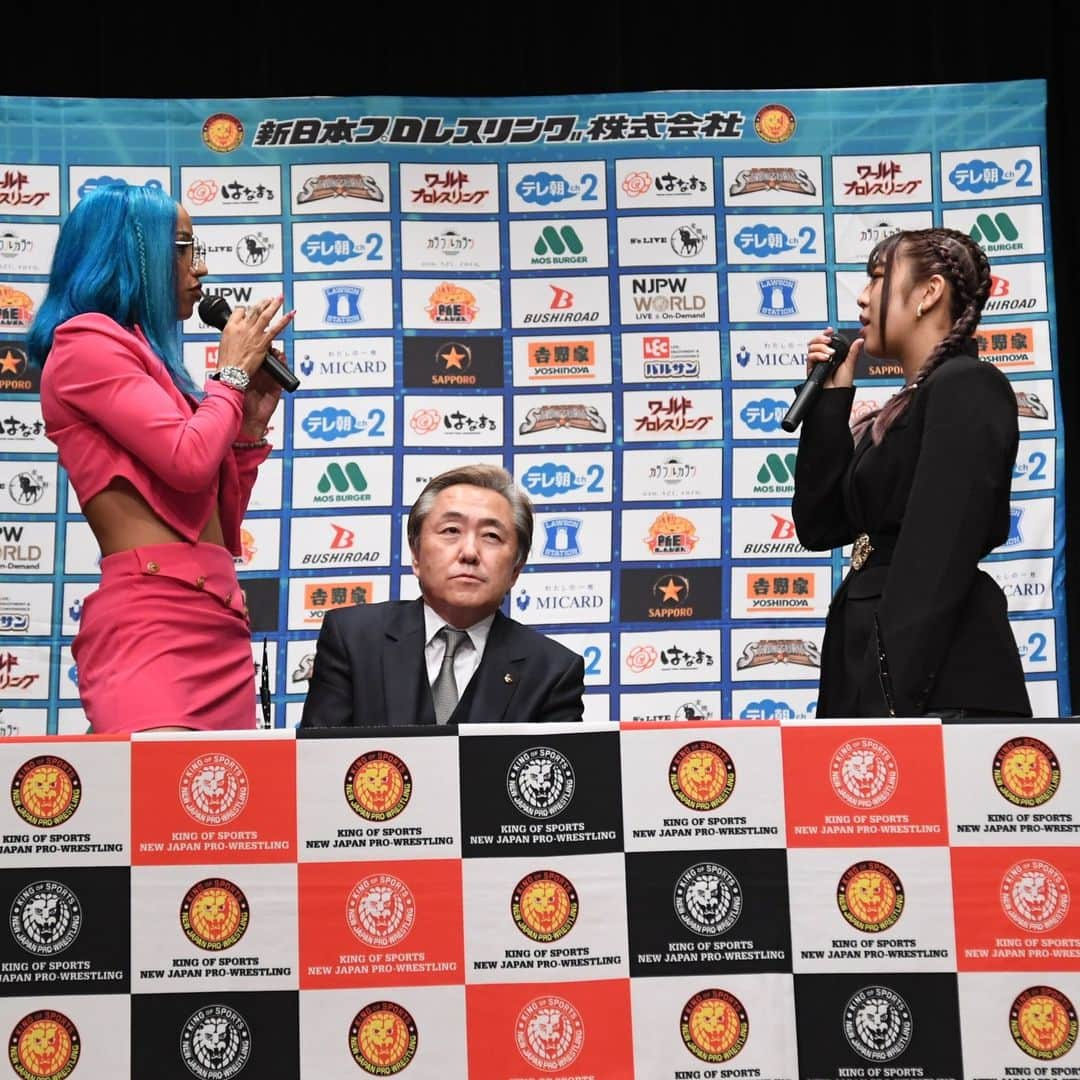 新日本プロレスさんのインスタグラム写真 - (新日本プロレスInstagram)「#njSG in RYOGOKU IWGP女子選手権3WAYマッチ モネ「IWGP女子はCEOの私が引っ張っていく」 葉月「新王者になって、可能性を無限大に広げる」 AZM「私の名前は“アズミ”！ エー・ズィー・エム”じゃねーんだよ！」と“読み間違え”王者に怒り心頭!! 4.8両国前日会見 @njpw1972 #njpw #SakuraGenesis2023 #新日本プロレス」4月8日 10時11分 - njpw1972